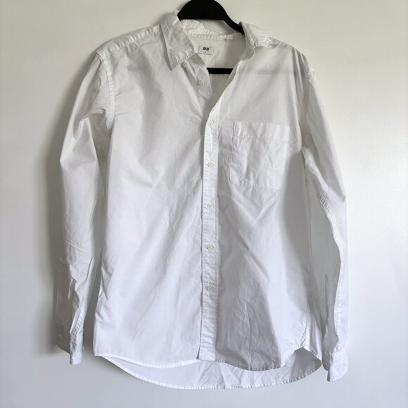 Uniqlo Tops - Uniqlo White Button Down Shirt Long Sleeve Cotton Size Small